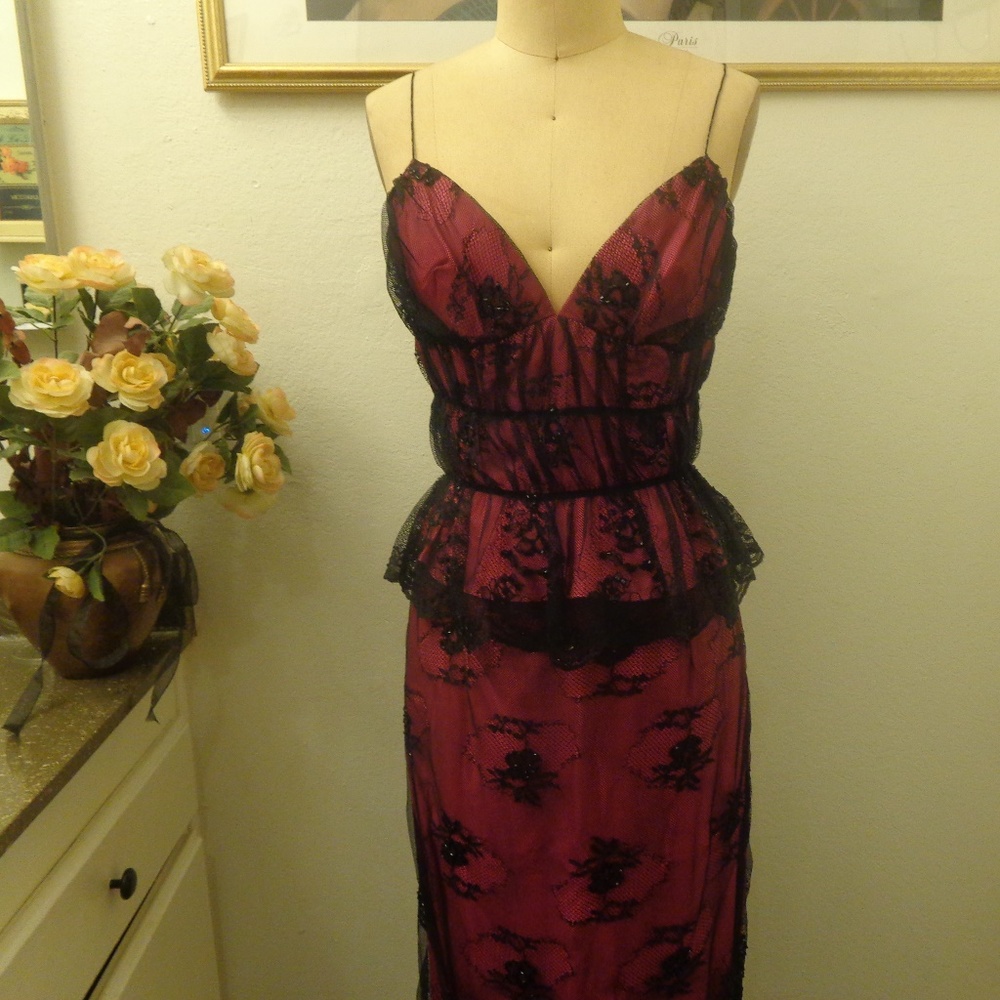 A.B.S by Allen Schwartz Lace Beaded Skirt Set